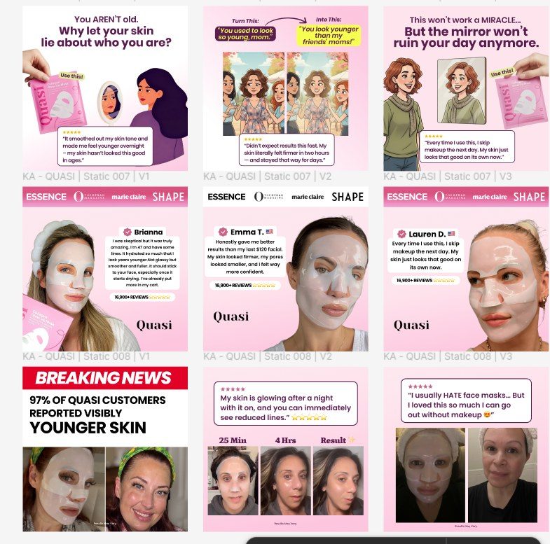 Second grid of skincare statics